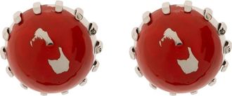Marni Messing Oorbellen - Dames - Oorbellen - Rood - ONE Size - Accessoires