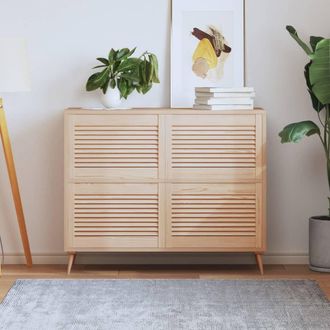 vidaXL Puerta De Armario De Lamas 4 Uds Madera De Pino 39,5x59,4 Cm Vidaxl