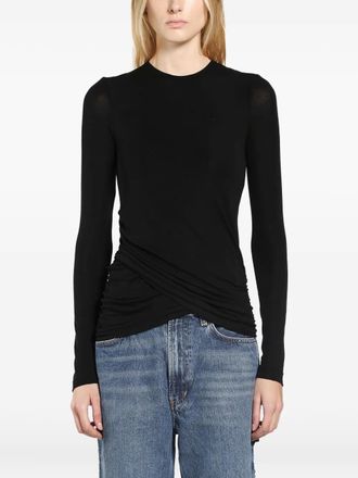 A Gold E Jersey T-shirt met gedraaid effect - Zwart