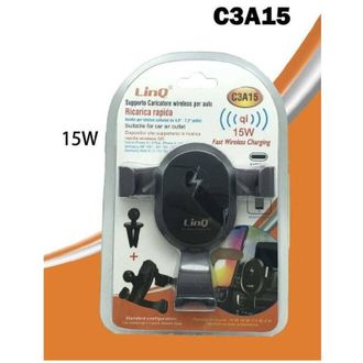 Trade Shop Trade Shop - Supporto Caricatore Auto Per Smartphone Con Ricarica Rapida Wireless Qi 15w C3a15
