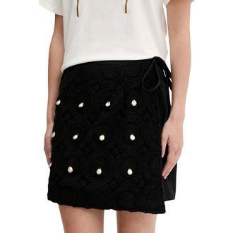 Never Fully Dressed Falda cruzada de ganchillo - Skirts - Mujer - Negro - M