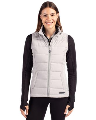 Cutter & Buck Evoke Hybrid Softshell Recycled Womens Full Zip Vest