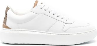 Herno monogram-heel leather sneakers - women - Leather - 39 - White