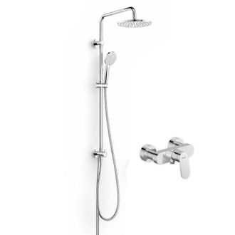 Duravit Pack Grifo Monomando De Ducha Mec&aacute;nico Duravit Wave + Columna Duravit Shower System Reno