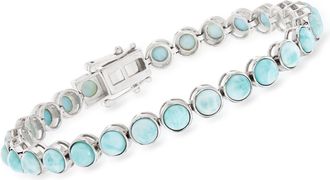 Ross-Simons 5mm Larimar Tennis Bracelet in Sterling Silver