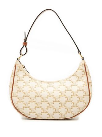 Celine 2021 Triomphe Coated Canvas Ava shoulder bag - Brown