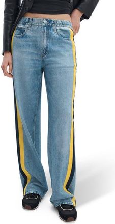 Rag & Bone rb Miramar Track Stripe Cotton Terry Sweatpant Jeans in Valenyn at Nordstrom, Size Medium