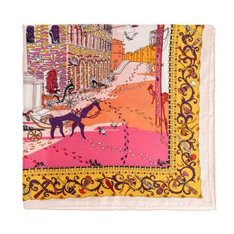 Ferragamo Silky Scarves, female, Multicolor, Size: ONE SIZE Palazzo Scarf
