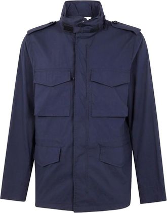 Aspesi Field Jacket - Heren - Zomerjassen - Blauw - 2XL - Katoen - Jassen