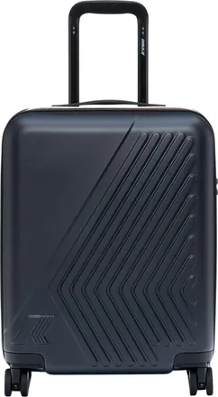 K-Way Blue Eudoxie Logo Monogram Embossed Polycarbonate Trolley