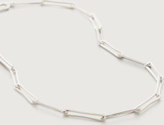 Monica Vinader Sterling Silver Alta Long Link Necklace Adjustable 56cm/22