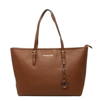 Michael Kors Brown Pvc Leather Handbag Tote Bag (Pre-Owned)