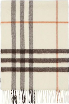 Burberry White Check Scarf