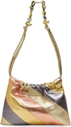Aim&eacute;e Tie Breaker Shoulder Bag in Metallic Stripe at Nordstrom