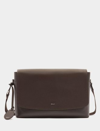 Bally Capitol Messenger Bag in Grained Leather in Brown at Nordstrom