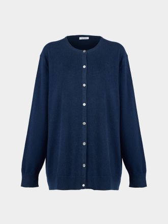 Ryan Roche Womens Cashmere Lightweight Oversized Cardigan Size: L