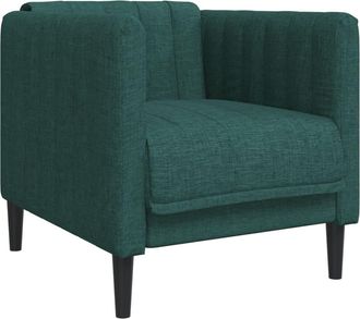 vidaXL Sill&oacute;n De Tela Verde Oscuro Vidaxl