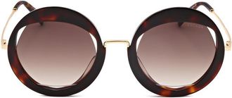 Escada Ladies Brown Round Sunglasses SESA60F-3