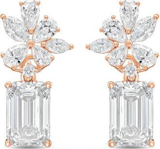 Diana M. Jewels 14KT ROSE GOLD LAB GROWN DIAMOND FASHION EARRINGS WEIGHING 8.00 CTS TW