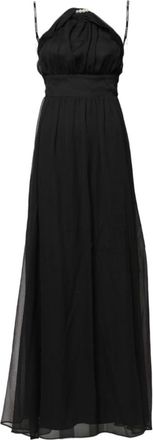 Guess Tulle Parel Mouwloze Lange Avondjurk - Dames - Avondkleed - Zwart - XS - Tule - Kleedjes