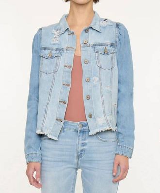 Kancan Rodeo Denim Jacket In Light Wash