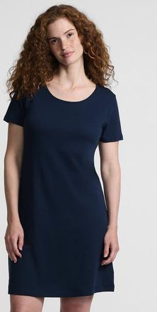 Lands End Cotton Short Sleeve Knee Length Nightgown in Radiant Navy at Nordstrom, Size X-Small
