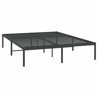 Berkfield Home Metal Bed Frame Black 140x190 cm