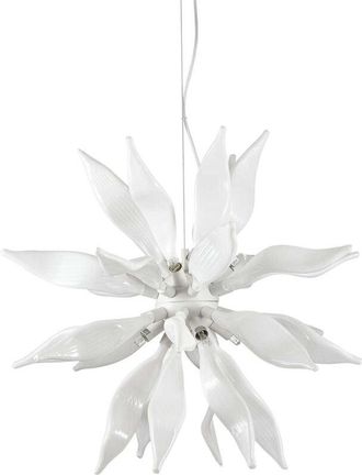 Ideal Lux Ideal Lux Leaves - Lámpara colgante de techo mediana de 8 luces blanca, G9