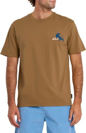 Quiksilver Jungle Bite Cotton Graphic T-Shirt in Tobacco at Nordstrom, Size Xx-Large