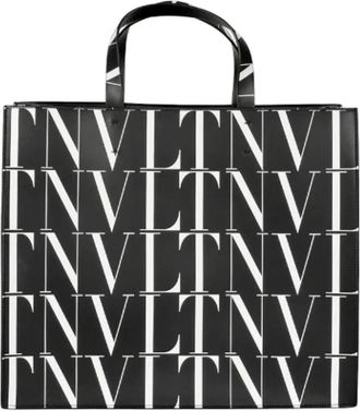 Valentino Pre-owned Leather totes - Dames - Vintage Shopper - Zwart - ONE Size - Vintage