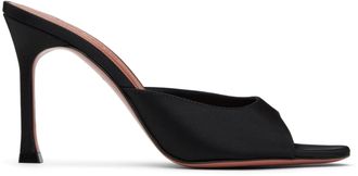 【関税込み】Amina Muaddi ブラック Iman ヒールサンダル Black Iman Heeled Sandals by Amina Muaddi on Sale