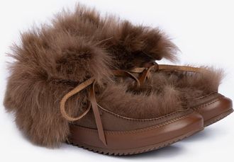 Pedro Garcia Comfort boot in brown fur with laces | Jadine | Fall winter 26 |