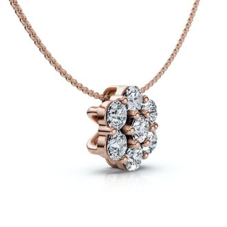 Pompeii3 1/2Ct Diamond Pendant Womens Necklace 14k Gold Lab Grown