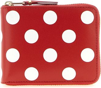 Comme Des Gar&ccedil;ons Wallets & Cardholders, unisex, Red, ONE SIZE, Polka Dot Printed Wallet