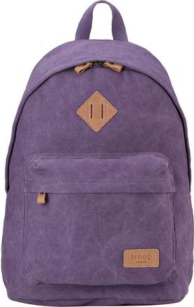 Troop London TRP0384 Heritage Canvas Backpack, Casual Daypack Purple