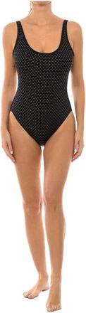 Michael Kors Studded Scoopneck One-Piece Swimsuit - Dames - Badpakken - Zwart - XS - Polyester - Badmode