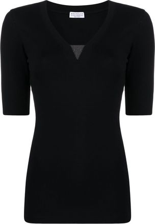 Brunello Cucinelli Cotton V-necked Sweater