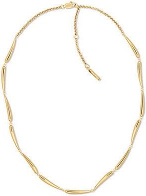 Calvin Klein Collar De Acero Chapado En Oro Con Colgantes Alargados