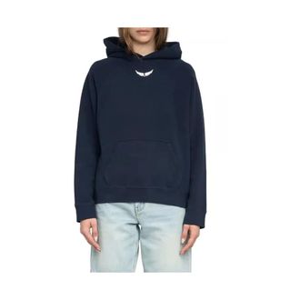 Zadig&Voltaire Georgy Photo Ride Strass Sweatshirt - Dames - Sweatshirts & Hoodies - Blauw - Maat: L