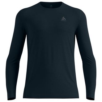 Odlo Merino 160 Bl Top Crew Neck L/S Merinounterw&auml;sche f&uuml;r Herren | blau/schwarz