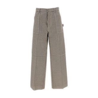 Plan C Utility Wijde Broek - Dames - Wijde Broeken - Veelkleurig - M - Wol - Broeken