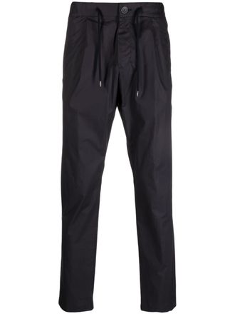 Herno drawstring tapered trousers - men - Cotton/Spandex/Elastane/Polyester - M - Blue