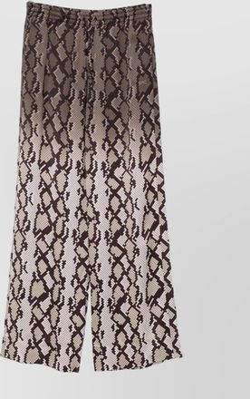 Stella McCartney snakeskin pattern wide leg pajama trousers