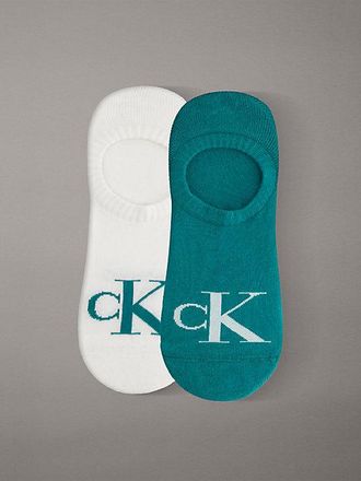 Calvin Klein Pack de 2 pares de calcetines invisibles de algod&oacute;n suave