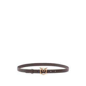 Pinko Love Birds Riem - unisex - Riemen - Bruin - L - Leer - Accessoires