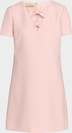 Valentino Garavani Bow Cutout Short-Sleeve Mini Dress