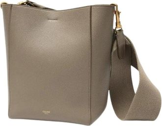Celine Pre-owned Bucket Bags, female, Gray, Size: ONE SIZE Pre-owned Vintage Shoulder Bag