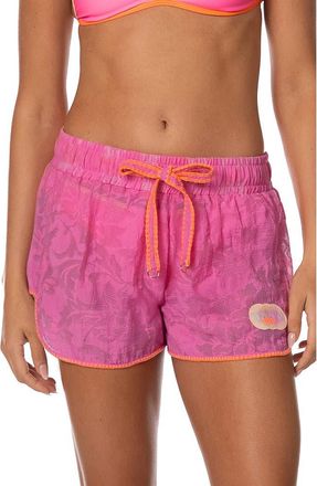 Maaji Fuchsia Flower Ryto Cover-Up Shorts in Dark Pink at Nordstrom, Size Medium