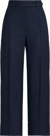 Brunello Cucinelli Cropped Broeken - Dames - Vrijetijds broeken - Blauw - L - Broeken