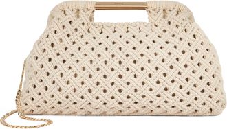 Dune London Womens Accessories Elsabeth - Raffia Bag With Gold Handles - Cream - One Size